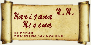 Marijana Mišina vizit kartica